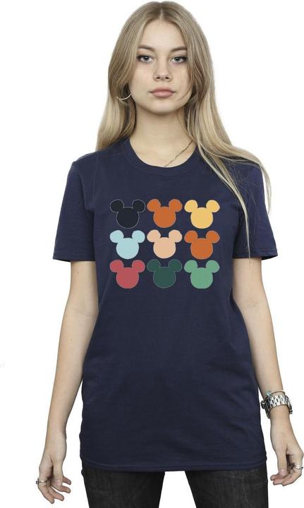 Immagine prodotto Disney Mickey Mouse Heads Square Maglietta Ampia Donna (3XL)