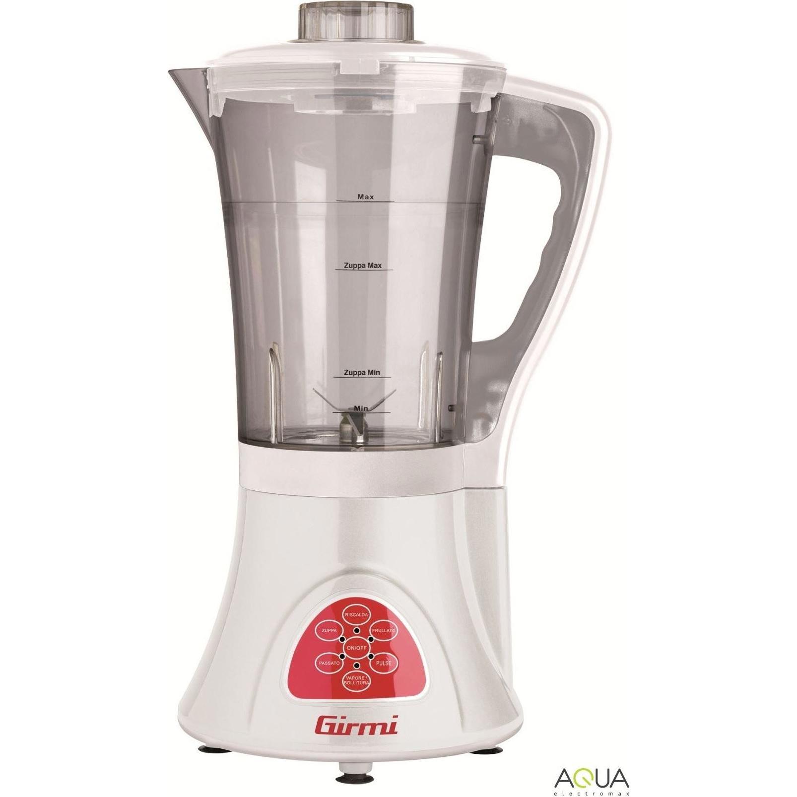 Girmi Kokteilinė 800W, 1.5 l FR100, Standmixer, Weiss, Rot, Transparent