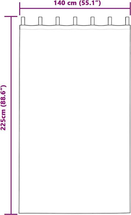 Actual product image VidaXL Dark green curtains (140 x 225 cm)