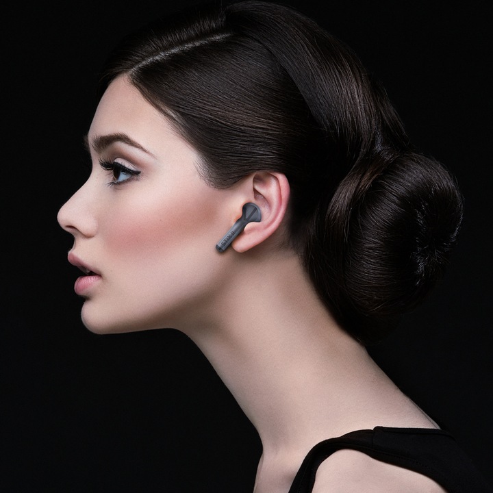 Actual product image veho STIX II True Wireless Earphones - Platinum Grey (ANC, 5 h, Wireless)