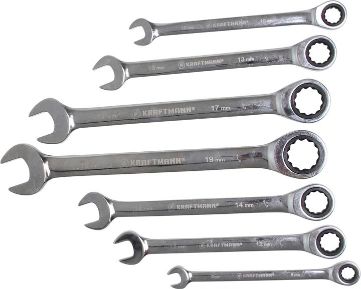 Produktbild BGS Ratschenring-Maulschlüssel-Satz SW 8 - 19 mm 7-tlg. (19 mm, 12 mm, 14 mm, 10 mm, 17 mm, 8 mm, 13 mm)