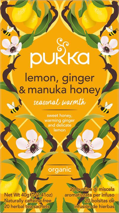 Image du produit Pukka Citron, gingembre et miel de Manuka (40 g)