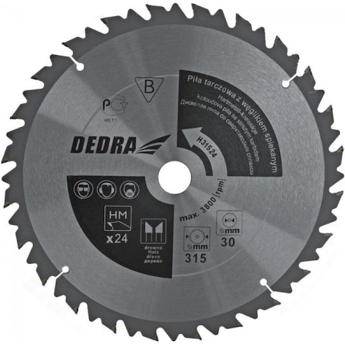 Dedra, Sägeblatt, Circular saw 600x30mm 36z. with HM inserts and travel limiter - HL60036