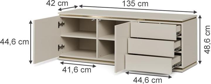 Produktbild Vicco Linette (135 x 42 x 48.60 cm)