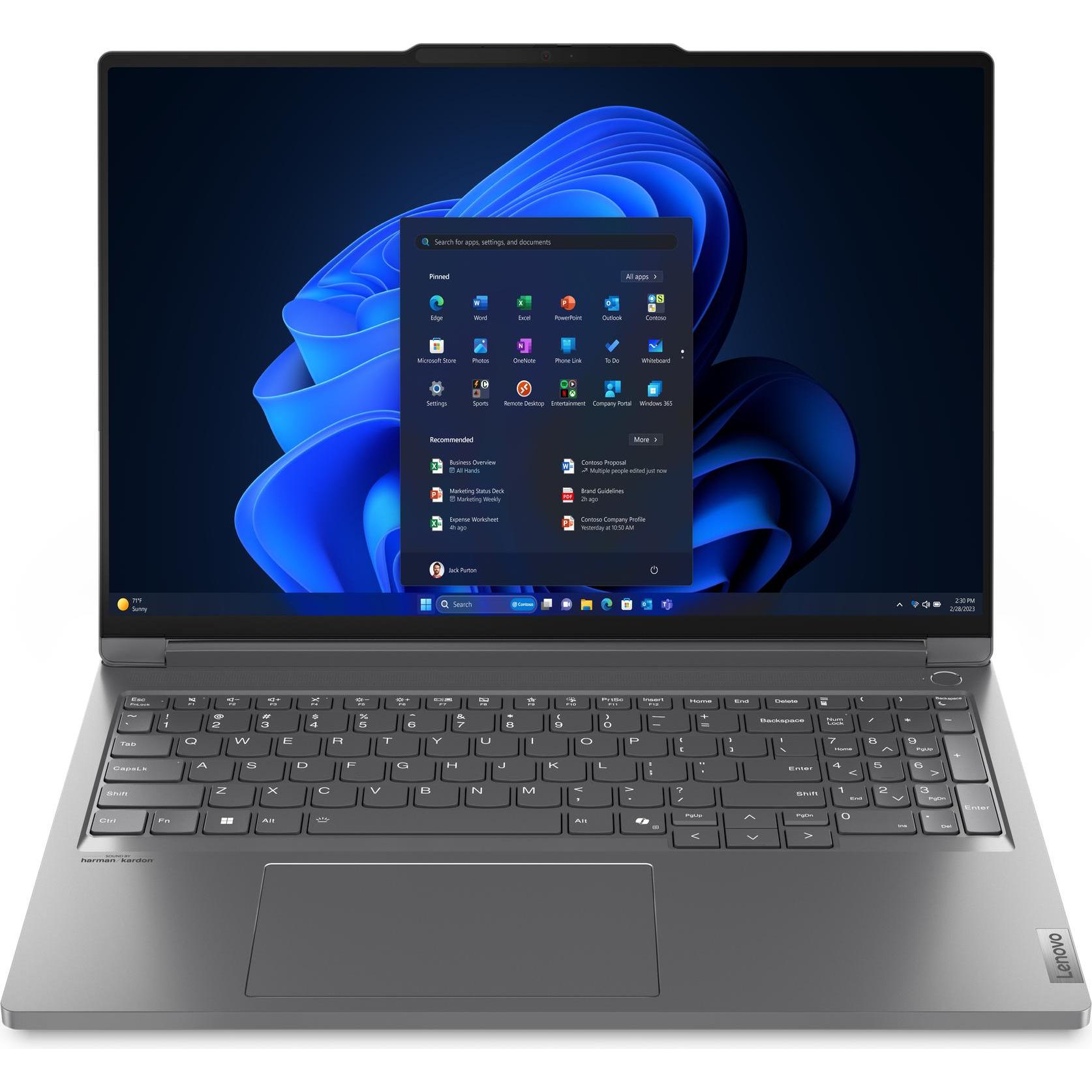 Lenovo ThinkBook 16p G5 IRX (16", Intel Core i7-14650HX, 32 GB, 1000 GB, Eng. Int.), Notebook, Grau