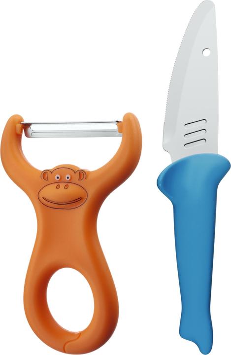 WMF Kindermesser Schäler Kinderkoch Set 2tlg ab 6Jahren WillyMiaFred Kunststoff