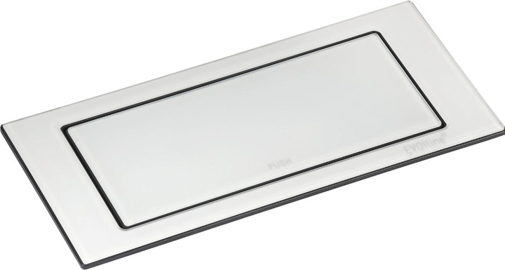 Produktbild Evoline Backflip Steckdose versenkbar 2 fach mit USB-C Charger, Glas weiss matt