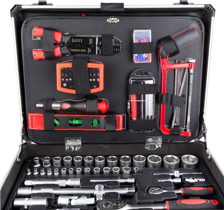 Image du produit Dema Mallette à outils en aluminium avec outils 176 pcs. (176 pièces)