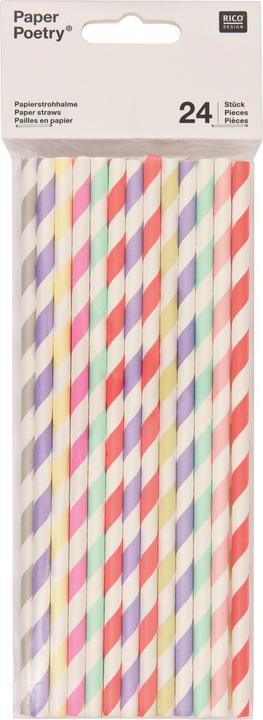 Rico Design Strohhalme 24 Stück, Mehrfarbig (24 x)