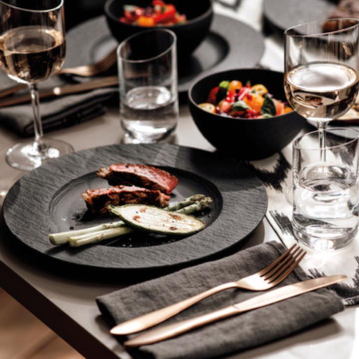 Villeroy & Boch Manufacture Rock – Ciotola Nera In Porcellana Premium, 28,4 Cm, Set Da 6 Pezzi