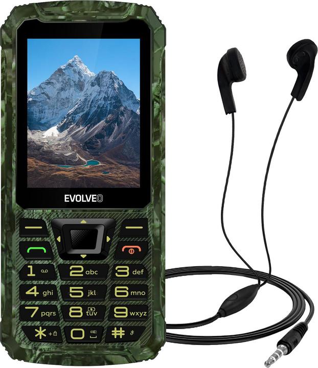 Actual product image Evolveo StrongPhone Z6, 2.8" vodotěsný odolný/2xSIM/2px/micro SDHC/4000mAh/camo (2.80", 2 Mpx)
