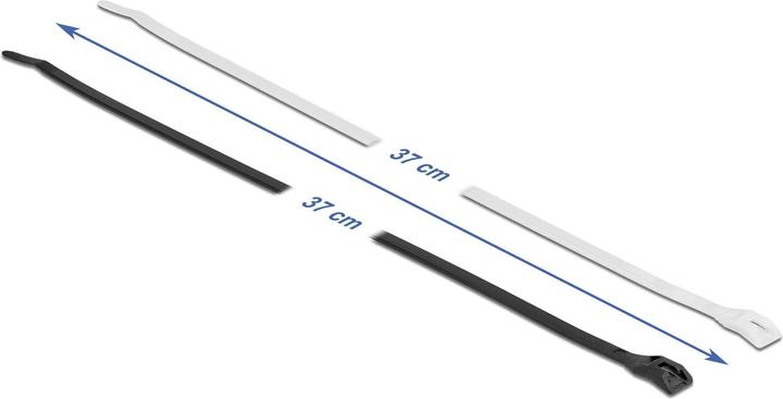Produktbild Delock Kabelbinder mit flachem Kopf L 370 x B 4,6 mm 100 Stück (Klettkabelbinder, 370 mm, 100 Stk.)