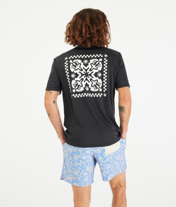 Produktbild Olaian UV-Shirt Surfen Herren UV-Schutz UPF50+ Blackflower schwarz (3XL)