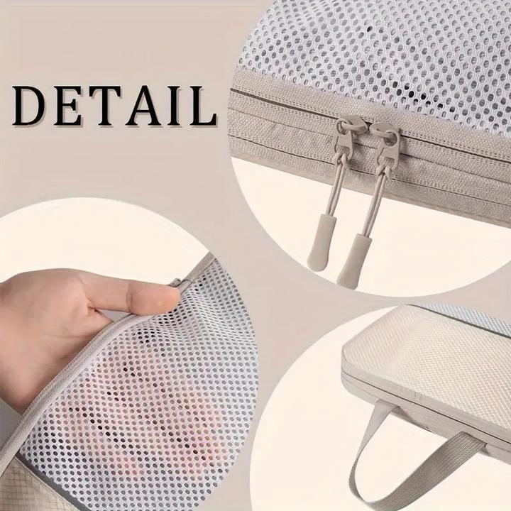 Actual product image Only-Bags.Store Travel Compression Storage Bag Set with Mesh, 8-piece, ideal for travelling, camping and