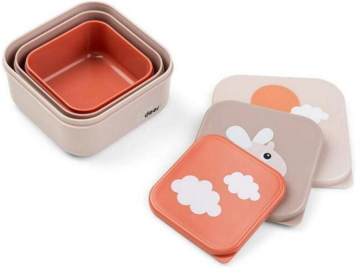 Actual product image Done by Deer Snack box set 3-pack Happy clouds Pink