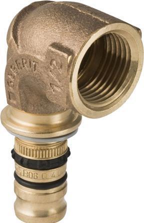 Geberit Raccordo a pressare Mepla curva 90 canna di fucile 63 mm x 2 " AG 607.255.00.5