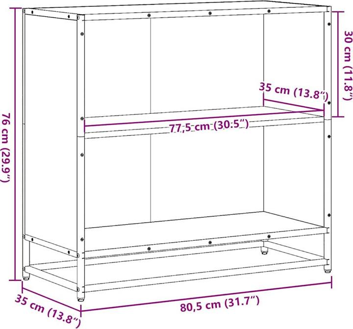 Image du produit vidaXL Bücherregal (80.50 x 35 x 76 cm)