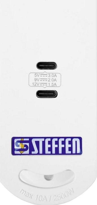 Actual product image Steffen Steckdosenleiste Variabl (6x, Type 13, USB-C, 3 m)