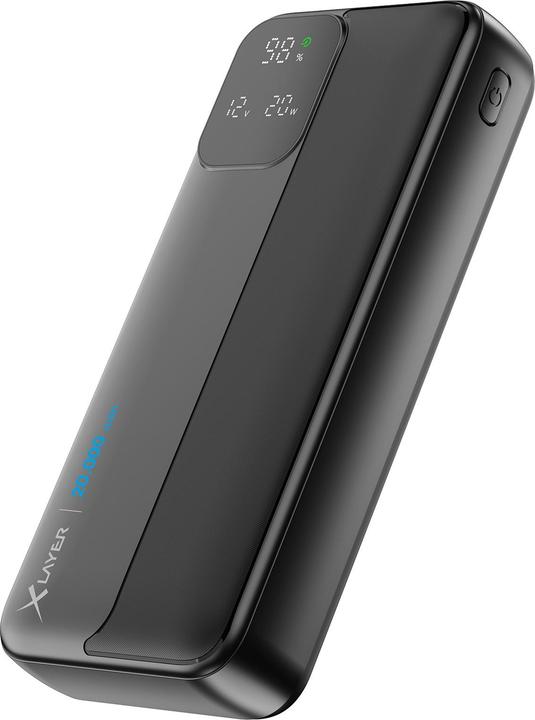 Image du produit Xlayer Powerbank Rapid 20.000 mAh schwarz (20000 mAh, 20 W, 74 Wh)