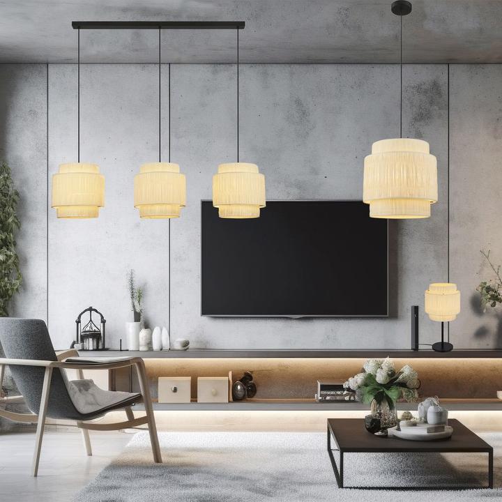 Image du produit Briloner Suspension, noir / naturel, excl.3x E27/max. 10W (E27)