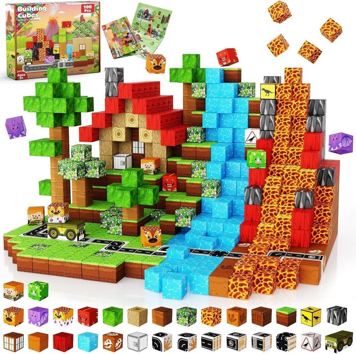 Image du produit Goody King Magnetische 3D-Bausteine mit Dinosauriern