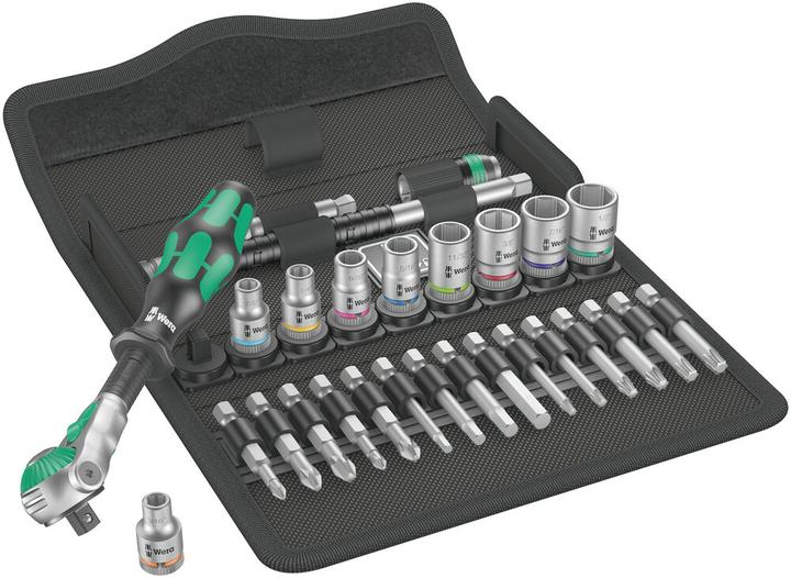 Actual product image Wera 8100 SB 9 Zyklop Speed Ratchet Set (9/16", 5.5 mm, 5/8", 7/32", 3/8", 5/16", 3/4", 1/4", 1/2", 11/16", 7/16", 3/16")