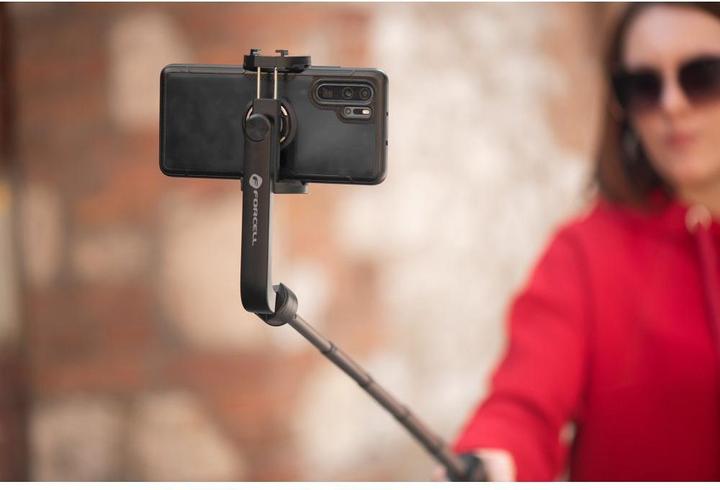 Produktbild Forcell Stylus F-GRIP S70M selfie stick with wireless remote control tripod black