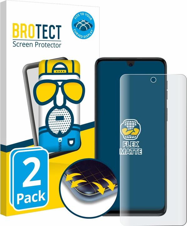 Produktbild BROTECT Full-Cover Displayschutz Matt (2 Stück, Motorola Moto G54)