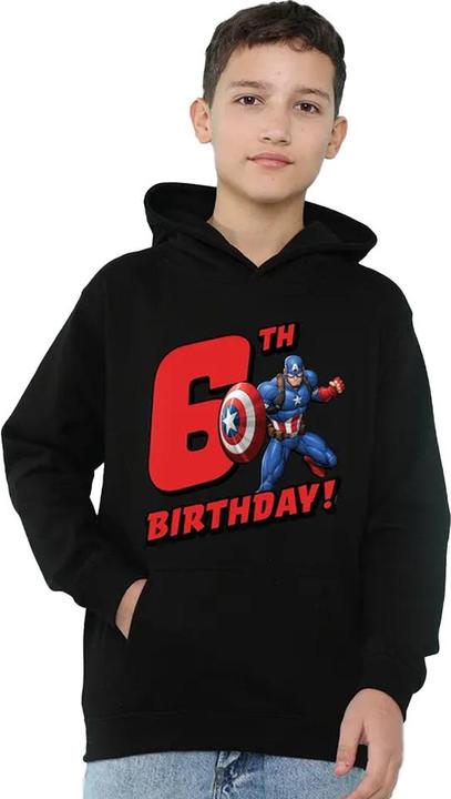 Produktbild Captain America Kapuzenpullover Zum Überziehen 6 Geburtstag (128)