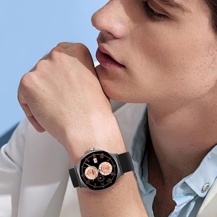 Actual product image Blavec Smartwatch M-01 Vesta HD AMOLED Sprachanruf (SWM01-B) schwarz