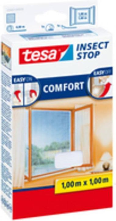 Actual product image tesa Insect screen COMFORT for windows, with Velcro tape, self-adhesive, without drilling (100 x 100 cm)