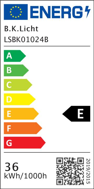 Energy Label B.K.Licht SHALLOW ultraflaches LED Panel, 4000K, IP44, weiss, 980x200 (4800 lm)
