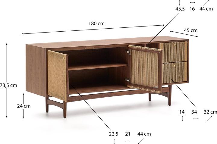 Image du produit Kave Home Elan (180 x 45 x 73.5 cm)