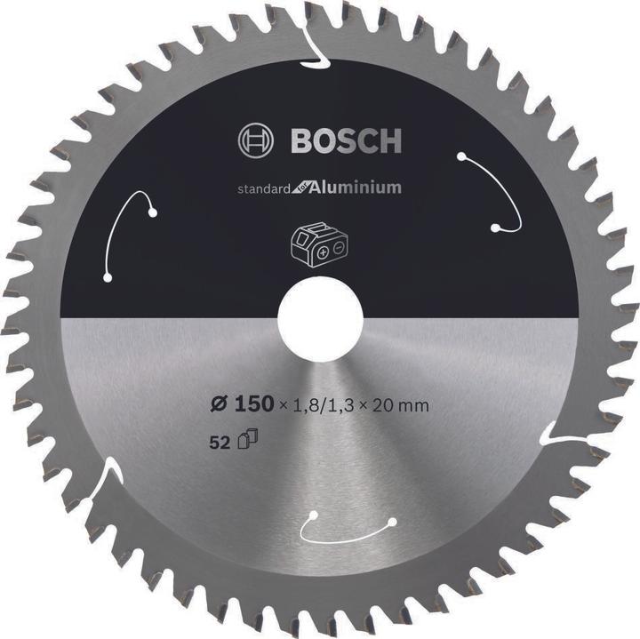 Productafbeelding Bosch Professional Zubehör Cirkelzaagblad Standaard voor Aluminium, 150x1,8/1,3x20, 52 tanden