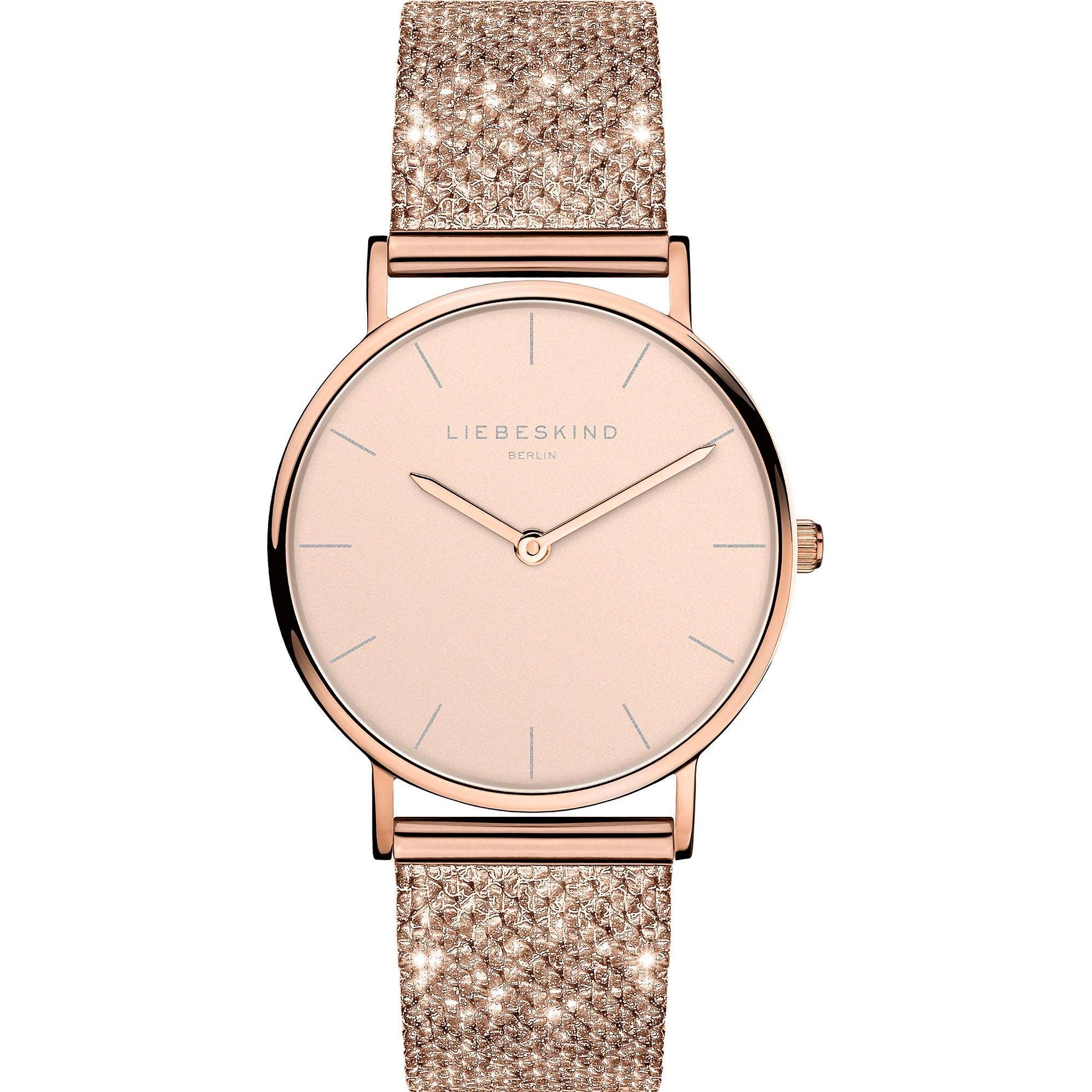 Liebeskind Berlin, Armbanduhr, Damenuhr, Rosa, (Analoguhr, 34 mm)