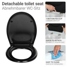 Produktbild Wenko WC-Sitz Rieti schwarz
