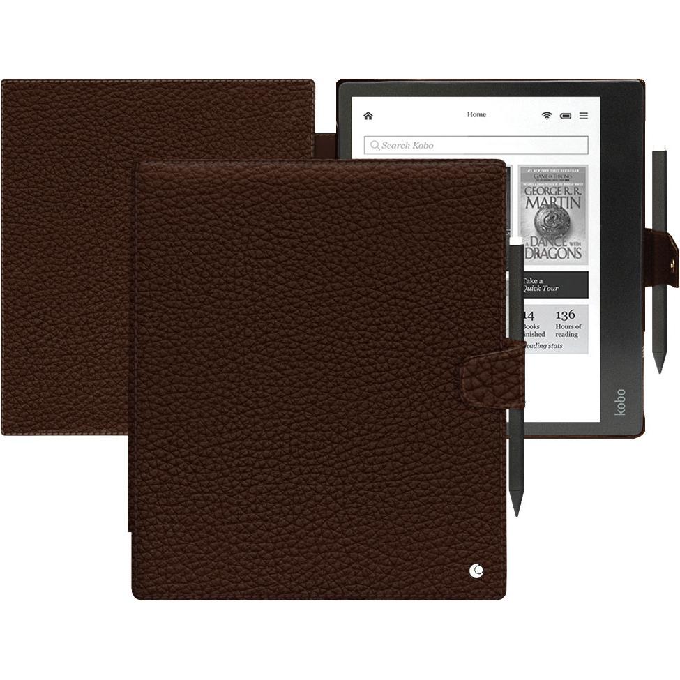Noreve Lederschutzhülle horizontal (Kobo Elipsa 2E), Tablet Hülle, Braun