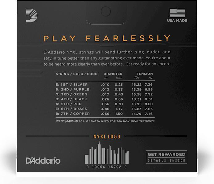 Actual product image D'Addario NYXL1059 New York XL (7x, Guitar, 0.06")