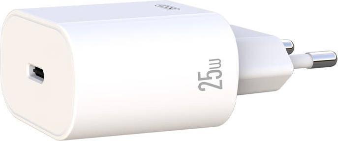 Actual product image xO L91 Wall Charger, USB-C, 25W + USB-C to Lightning Cable (White) (25 W)