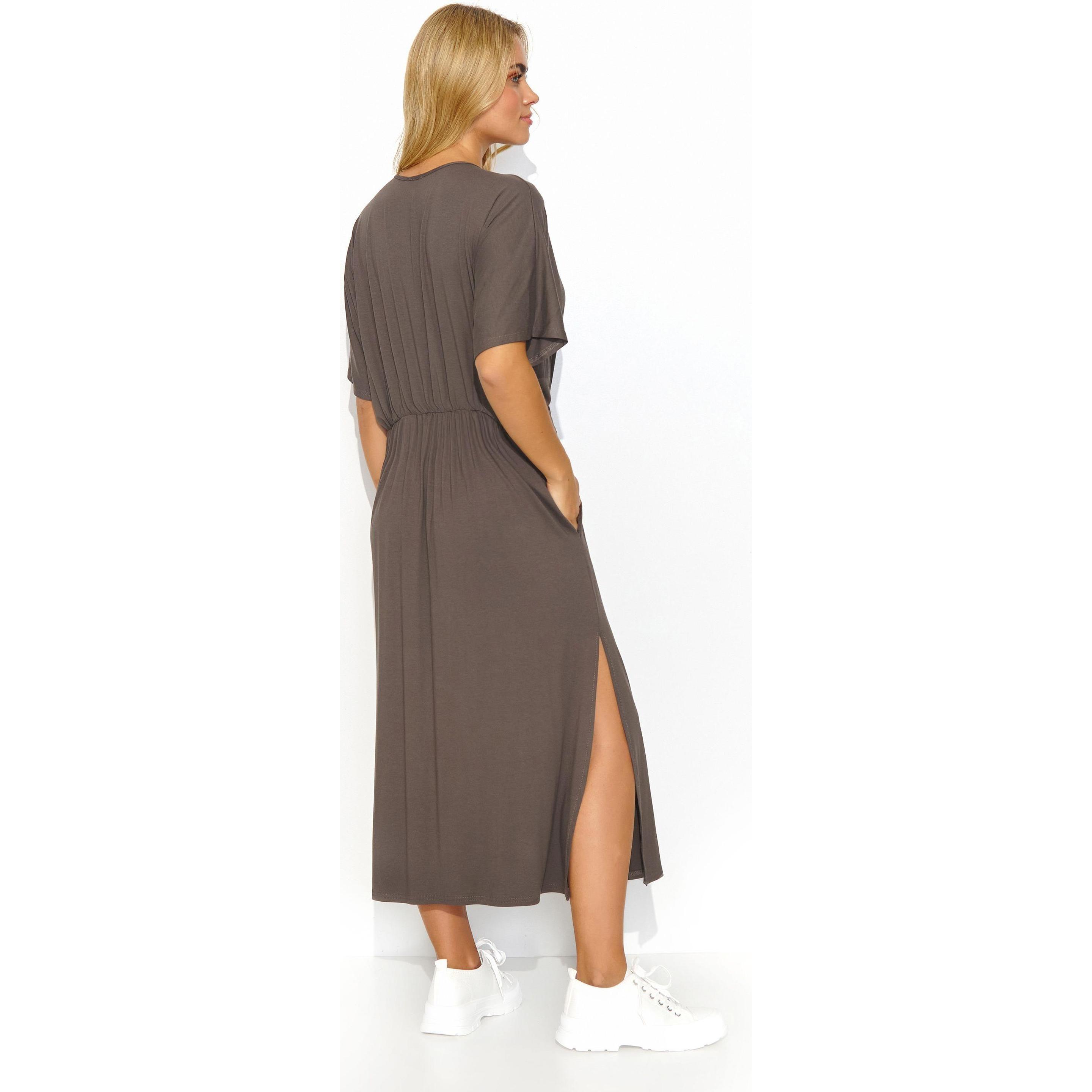 Makadamia, Damen, Kleider, Alltagskleid model, Braun, (42)