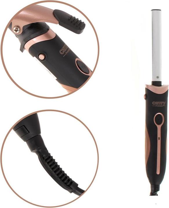 Productafbeelding Camry Haarstyler CR 2024 1200 W, Zwart / Roségoud (32 mm, 19 mm)