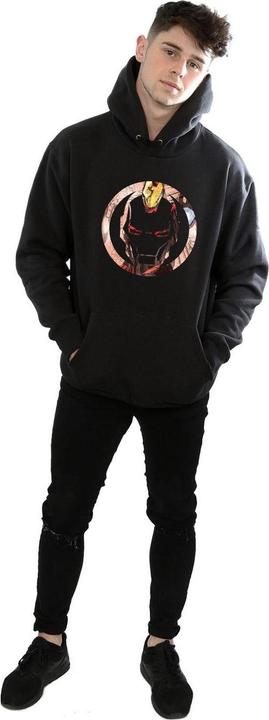 Actual product image Mens Iron Man Montage Symbol Hoodie (L)