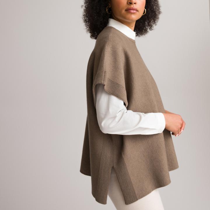Produktbild Anne Weyburn Poncho mit rundem Ausschnitt (50)