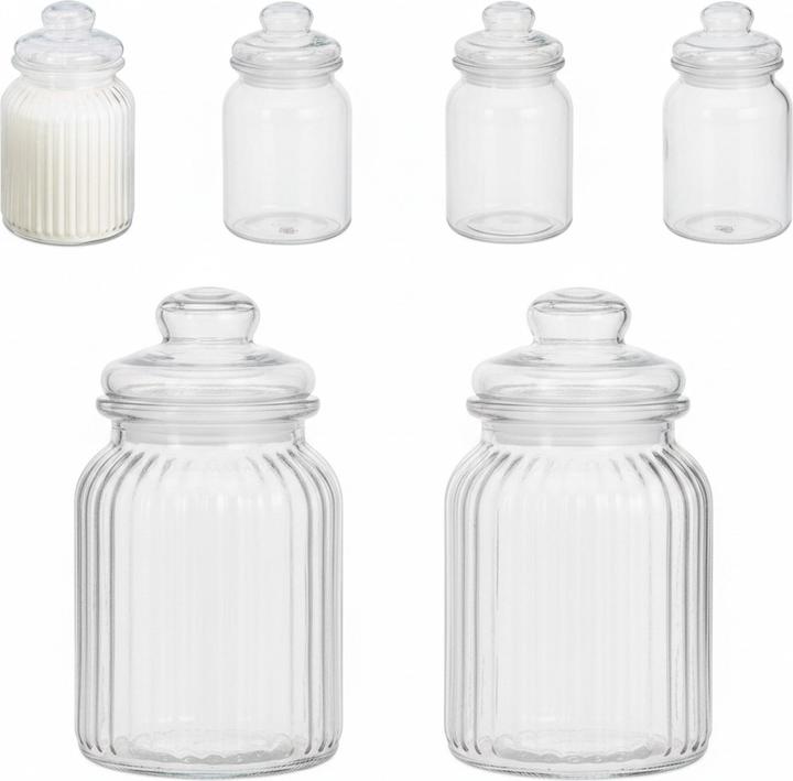 Actual product image Relaxdays 6 Glass Jars, 1000 ml (1 l)