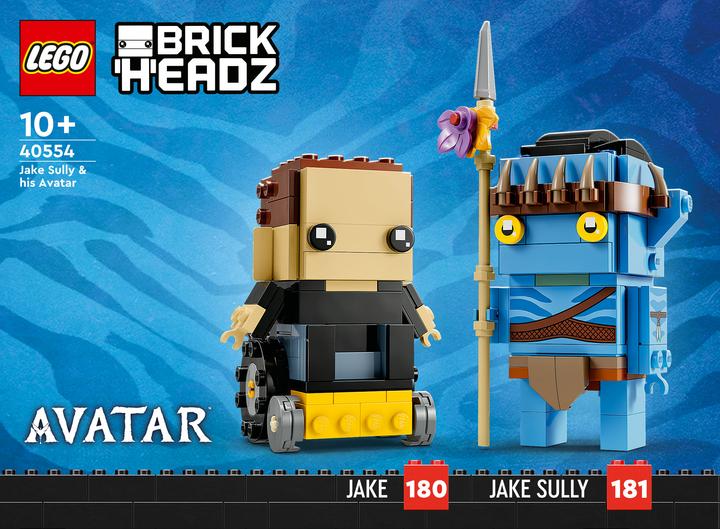 Actual product image LEGO BrickHeadz Jake Sully and His Avatar 40554 (40554, LEGO Brickheadz, LEGO Rare Sets)