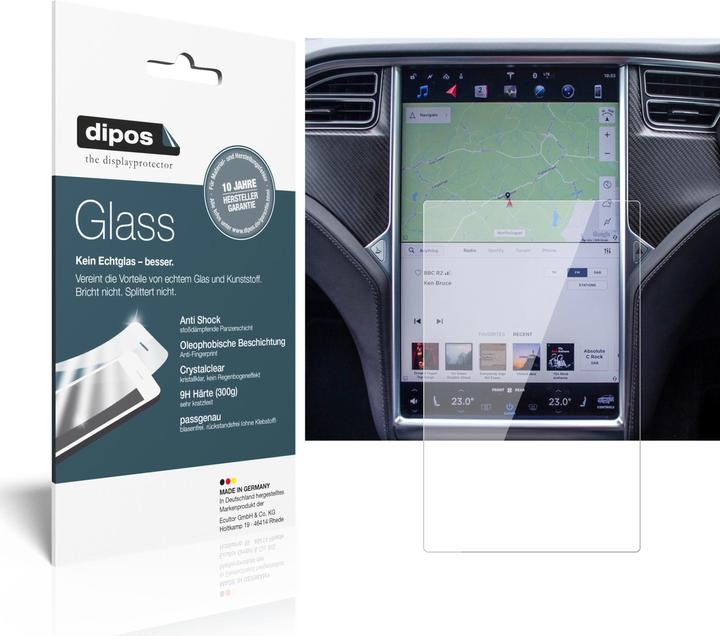 Produktbild Dipos Displayschutz Anti-Shock (2 Stück, Tesla Modell X)