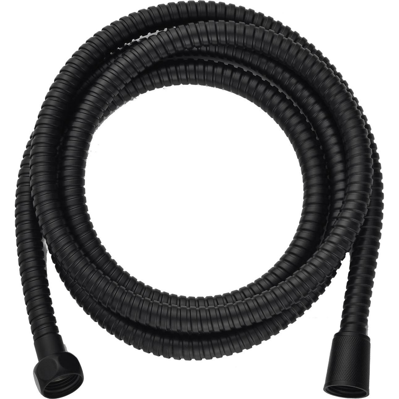 Douceur D'intérieur, Duschschlauch, Duschschlauch aus Edelstahl, schwarz, Wassersparfunktion, flexibel, 2 m (200 cm)