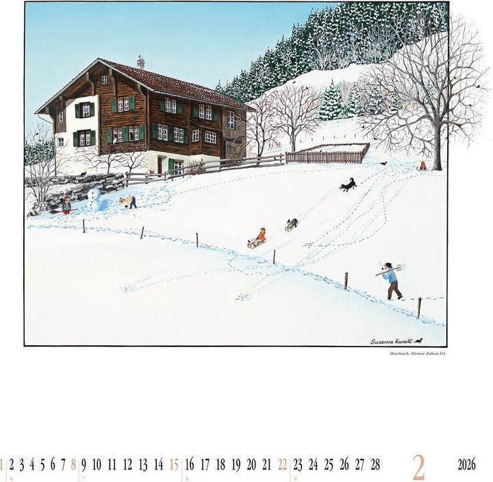 Produktbild SUSANNA Bildkalender Gemalte Bauernhäuser