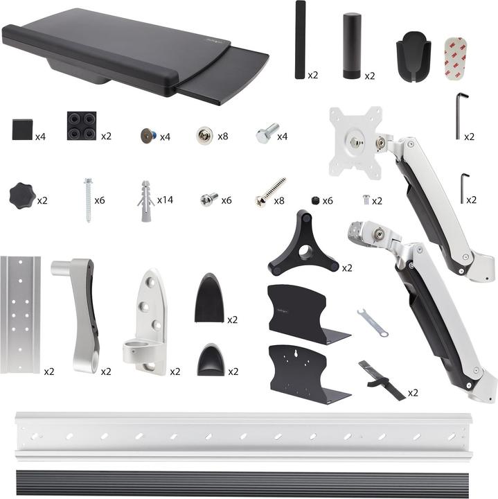 Actual product image StarTech COM Workstation wall mount VESA mount for 32 monitor 10kg swivelling monitor mount (Wall, 32", 10 kg)