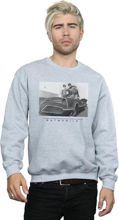 Actual product image Mens Batman TV Series Batmobile Cotton Sweatshirt (XL)